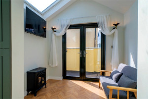 Sitting Room in 2c Primrose Avenue, Bangor after renovation, superb one bedroom bungalow for sale